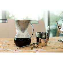 1L Glass Pour Over Coffee Brewer with Double Mesh Stainless Filter
