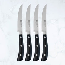 Classic Steak Knives Set of 4 with Riveted Plastic Handle