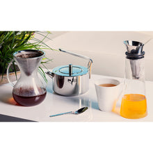 1L Glass Pour Over Coffee Brewer with Double Mesh Stainless Filter