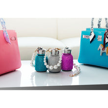 Rhinestone Vacuum Drinking Bottle - Rose (300mL)