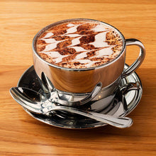 Polished Double Wall Latte Cup & Saucer (12oz) + Coffee Measuring Spoon (14cm)