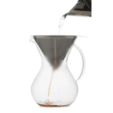 Glass Pour Over Coffee Brewer with Double Mesh Filter (600 ml) + Coffee Measuring Spoon (10.3cm)
