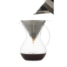 Glass Pour Over Coffee Brewer with Double Mesh Filter (600 ml) + Coffee Measuring Spoon (10.3cm)