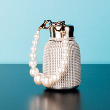 Rhinestone Vacuum Drinking Bottle - Silver (300mL)