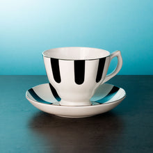 Fine Bone China Tea Cup Set of 8 (Dots & Stripes)