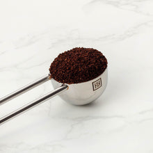 Polished Double Wall Stainless Steel Cappuccino Cup with Saucer (6 oz.) + Coffee Measuring Spoon (14cm)