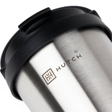 Stainless Steel Travel Coffee Mug - Black Lid (500mL)