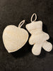 Fun Shaped Natural Loofah Sponge Set 2 pieces (Bear & Heart)