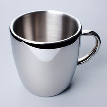 Polished Double Wall Stainless Steel Coffee Cup (9 oz.) + Coffee Measuring Spoon (10.5cm)