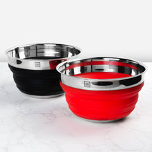 Collapsible Silicone/Stainless Mixing Bowl (Black)