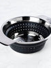 Collapsible Silicon/Stainless Colander (Black)