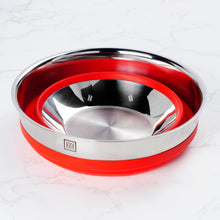 Collapsible Silicone/Stainless Mixing Bowl (Rouge)