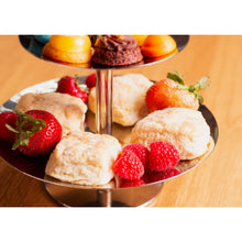 2-Tier Stainless Steel Tiered Serving Stand