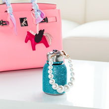 Rhinestone Vacuum Drinking Bottle - Aqua (300mL)