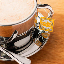 Polished Double Wall Latte Cup & Saucer (12oz) + Coffee Measuring Spoon (10.5cm)