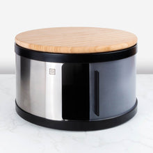 Rounded Dia. 32cm Bread Bin with Bamboo Chopping Board