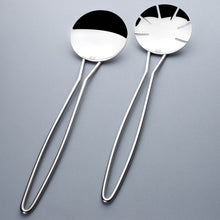 Salad Serving Set with Bowed Wire Handles