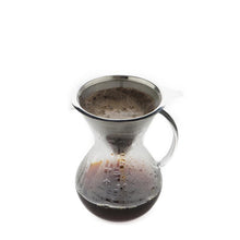 1L Glass Pour Over Coffee Brewer with Double Mesh Stainless Filter
