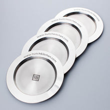 Stainless Steel Hutch Logo Coasters Set of 4